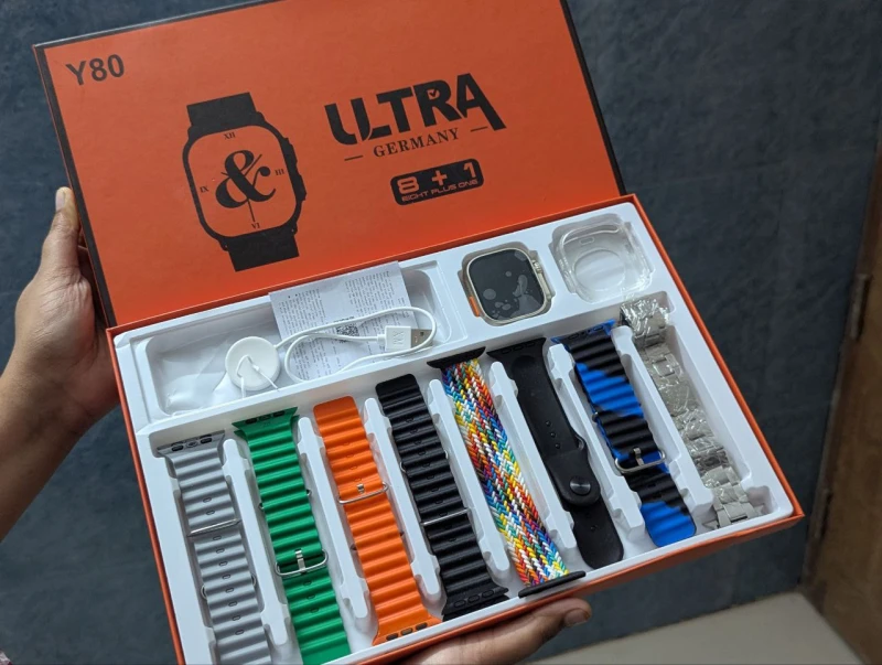 Y80 Ultra Smartwatch with 8 Strap