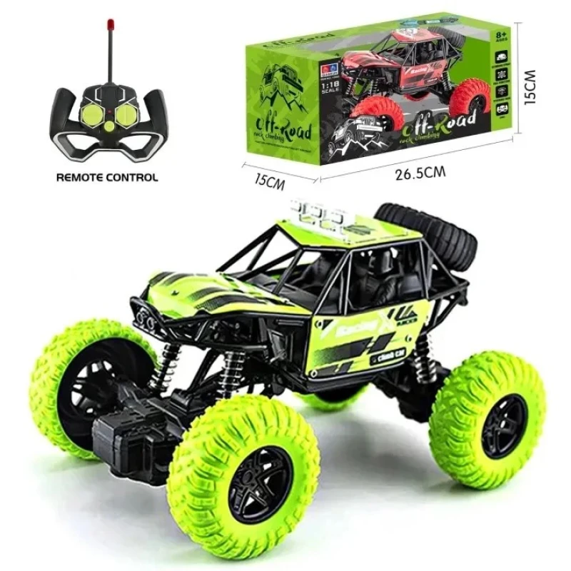 Remote Control Car Toy Stunt RC Off Road High Speed Kids Car Rechargeable Car Green