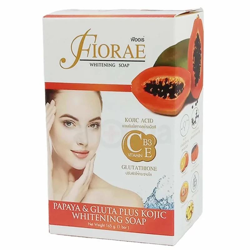 Fiorae Papaya & Gluta Plus Kojic Whitening Soap – 165gm
