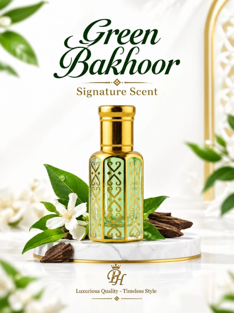 Premium Green Bakhoor (গ্রীন বাখুর) Attar - `12ML